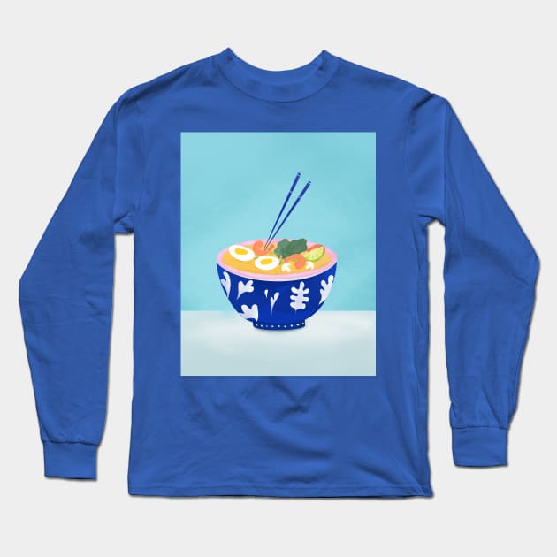 Ramen Bowl Long Sleeve T-Shirt by Petras